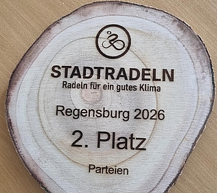 Siegeplakette Stadradeln 2. Platz