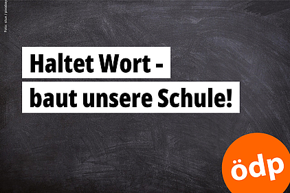 Text auf einer Schiefertafel