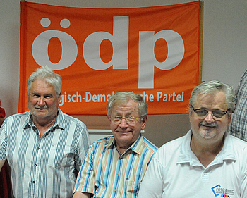 Holger Geißel, Manfred Wilhelm, Michael Wittmair Der neugewählte Vorstand des ÖDP-Ortsverbands Neuburg-Rohrenfels