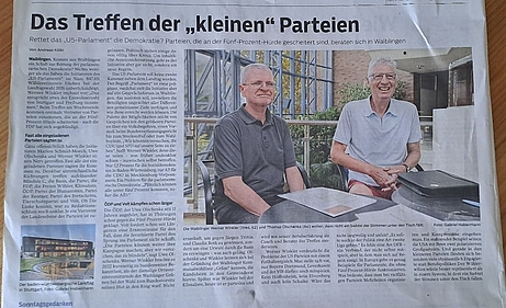 Quelle: Waiblinger Kreiszeitung mit freundlicher Genehmigung