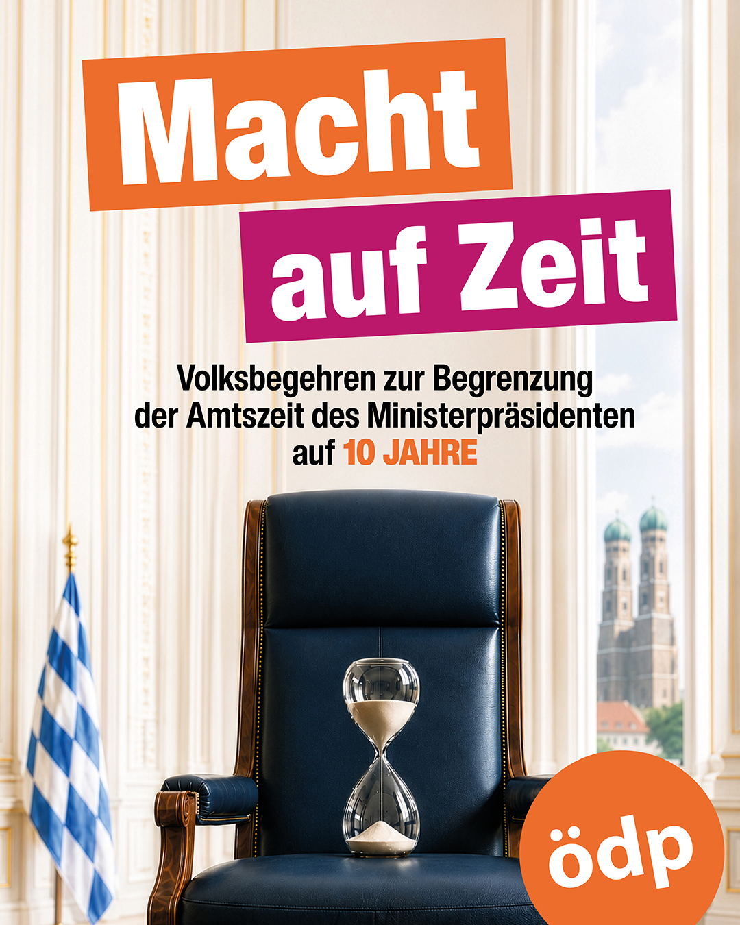 Plakat: Macht auf Zeit